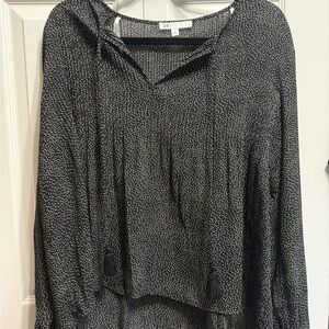 DR2 Black and White Polka Dot Blouse. Size small